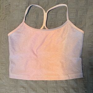 Beyond Yoga SoftMark Slim Racerback Cropped Tank: Lavender and Mauve Ombre